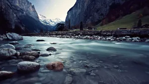 Magnificent View Of River In Nature Wallpaper