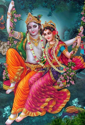 Mahabharat Krishna And Rukmini Wallpaper