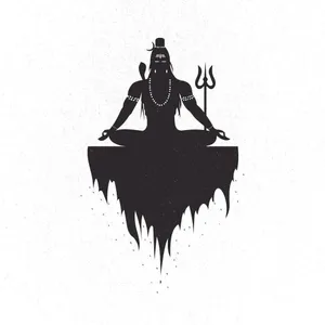 Mahadev Black And White Wallpaper