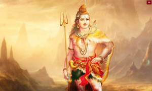 Mahadev Gold Digital Art Wallpaper