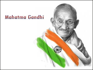 Mahatma Gandhi Indian Flag Outfit Wallpaper