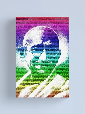 Mahatma Gandhi Rainbow Portrait Wallpaper