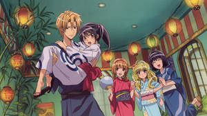 Maid Sama Characters In Kimono Wallpaper