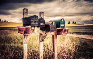 Mail Vintage Rustic Mailboxes Wallpaper