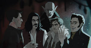 Main Characters From What We Do In The Shadows Tv Series Wallpaper