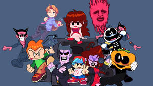 Main Characters Of Friday Night Funkin Wallpaper