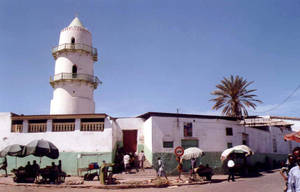 Majestic Al-hamoudi Mosque In Djibouti Wallpaper