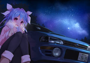 Majestic Anime Car - Impeza In Full Glory Wallpaper