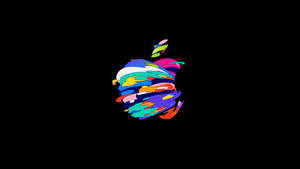 Majestic Apple Logo In Black Art Wallpaper