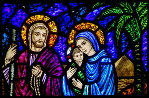 Majestic Art Depiction Of The Holy Family Church Wallpaper