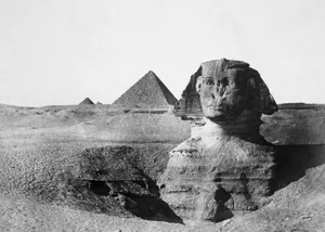 Majestic Black And White Snapshot Of The Great Sphinx Of Giza Wallpaper