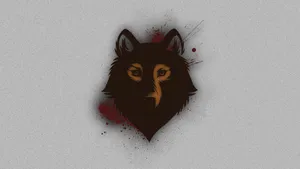 Majestic Brown Wolf Against The Misty Night Wallpaper