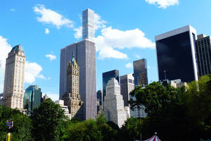 Majestic Buildings Overlooking Central Park Wallpaper