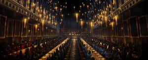 Majestic Christmas At Hogwarts Wallpaper