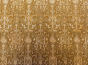 Majestic Detail Of Alhambra's Ornate Wall Wallpaper