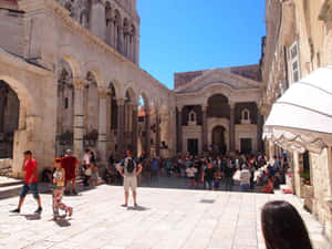 Majestic Diocletian's Palace Under A Sunny Sky Wallpaper