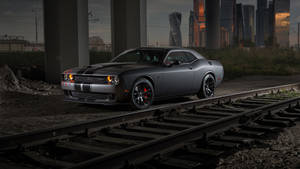 Majestic Dodge Challenger Demon In 4k By A Railway Wallpaper