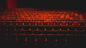 Majestic Empty Theater With Red Chairs Wallpaper