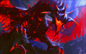 Majestic Fire Dragon Unleashing Its Power Wallpaper