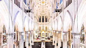 Majestic Interior Of Saint Patrick's Cathedral Wallpaper
