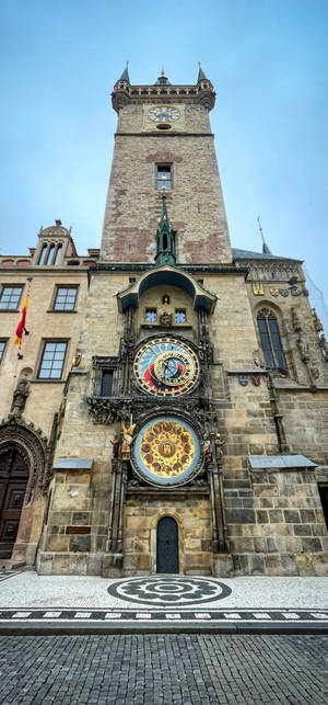 Majestic Medieval Clock In The Heart Of Czech Republic Wallpaper