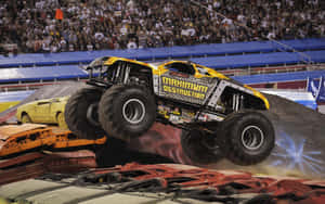 Majestic Monster Truck Dominates The Terrain. Wallpaper