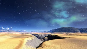 Majestic Mountains In The Desert Wallpaper