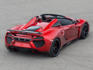 Majestic Red Mclaren 570s Spider Wallpaper