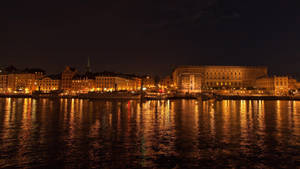 Majestic Royal Palace In Stockholm, Sweden Wallpaper