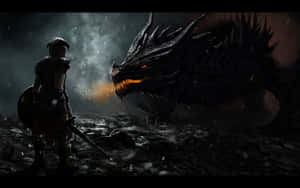 Majestic Scenery Of Skyrim Adventure Wallpaper