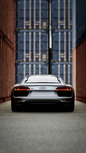 Majestic Silver Audi R8 Sports Car Wallpaper