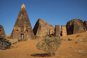 Majestic Stone Pyramid In Sudan Wallpaper