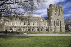 Majestic View Of Duke University's Exterior Wallpaper