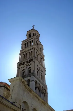 Majestic View Of Part Of Cathedral In Diocletian's Palace Wallpaper