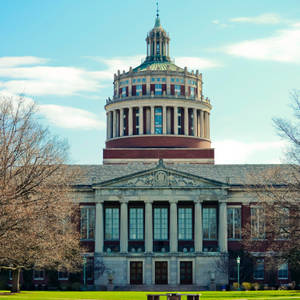 Majestic View Of Rush Rhees Library - University Of Rochester Wallpaper