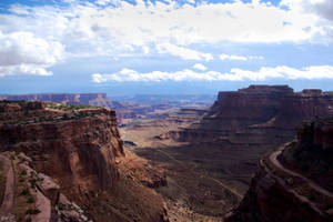 Majestic View Of Shafer Trail, Canyonlands National Park Wallpaper