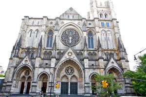 Majestic View Of St. John The Divine Church Wallpaper