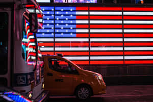 Majestic View Of The American Flag Wallpaper