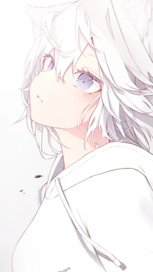 Majestic White Anime Wallpaper