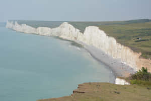 Majestic White Cliffs Of Dover Panorama Wallpaper