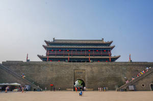 Majestic Xian Wall Gate Wallpaper