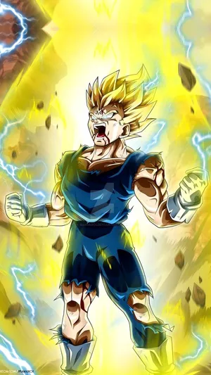 Majin Vegeta In Full Power Wallpaper