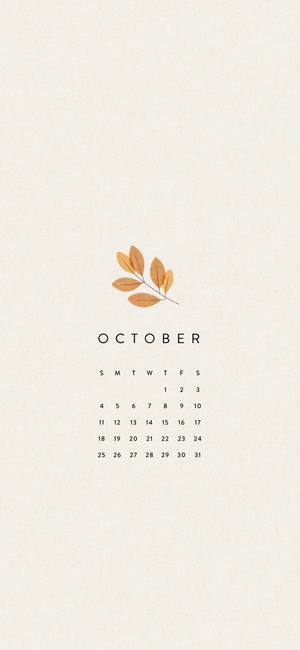 Make Every Day Of October Count With This Pretty Floral Calendar Page. Wallpaper