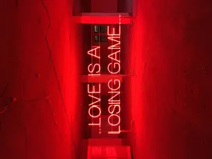 Make Your Landscape Electric With A Neon Red Aesthetic. Wallpaper