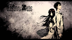 Makise Kurisu And Okabe Rintarou Of The Anime Steins Gate Wallpaper