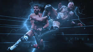 Malakai Black Wwe Match With Lightning Effects Wallpaper