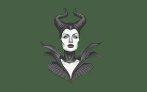 Maleficent Green Background Wallpaper