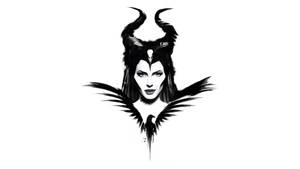 Maleficent Minimalist Design Wallpaper