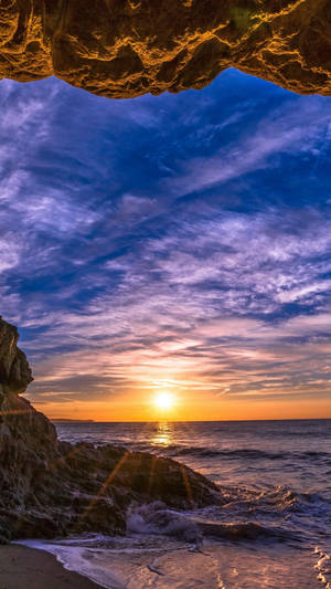 Malibu Beach From The Cave Wallpaper