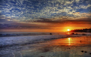 Malibu Golden Sunset Wallpaper